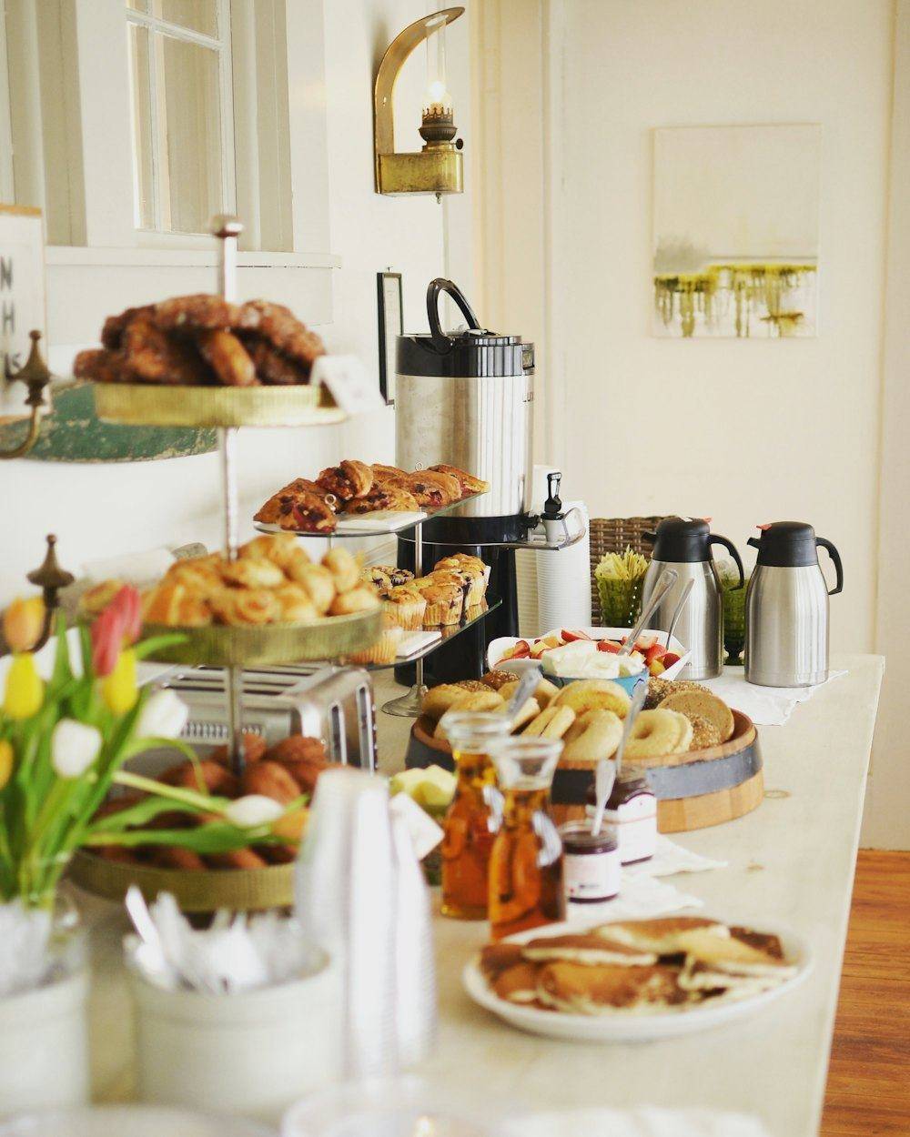 Breakfast buffet counter