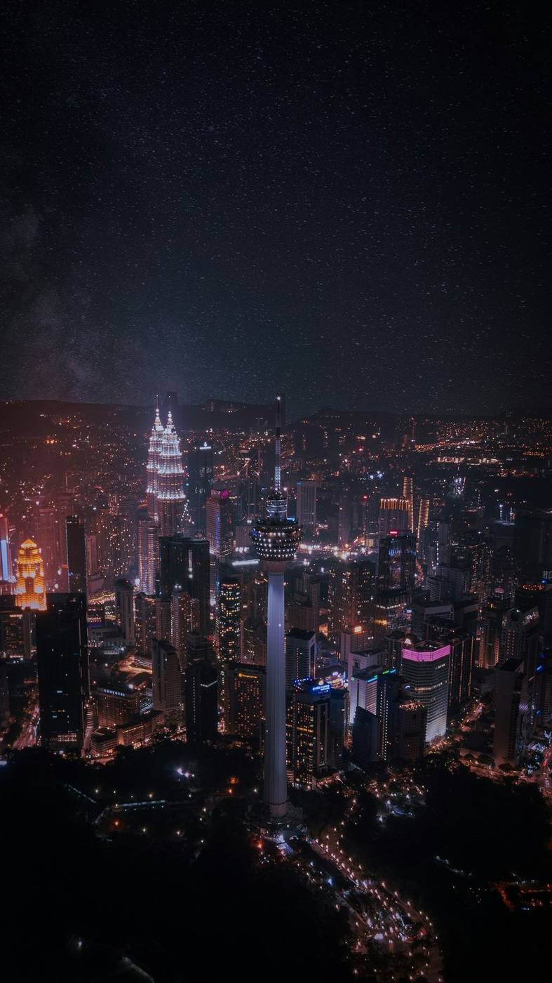 Colombo skyline at night