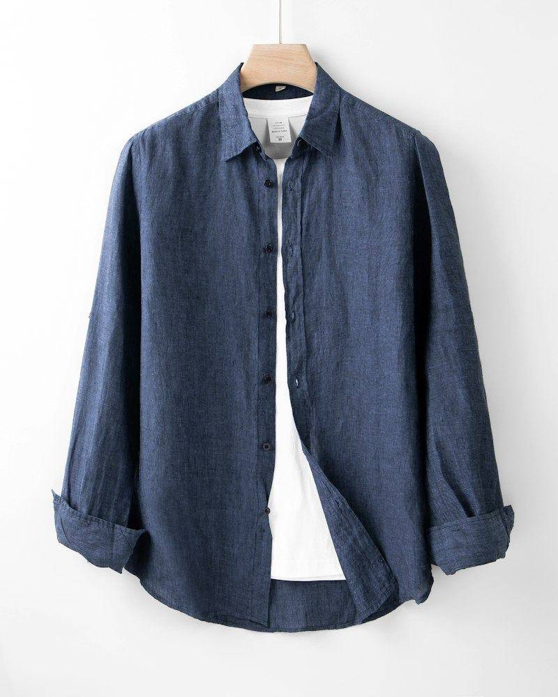Indigo linen shirt