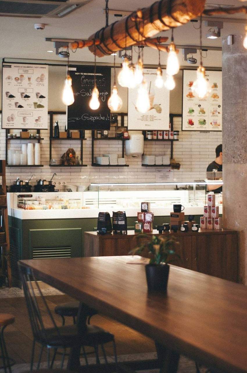 The café counter