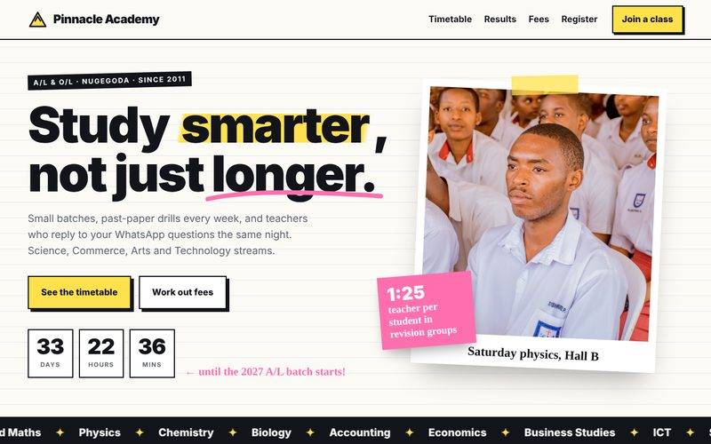 Preview of the Pinnacle Academy design